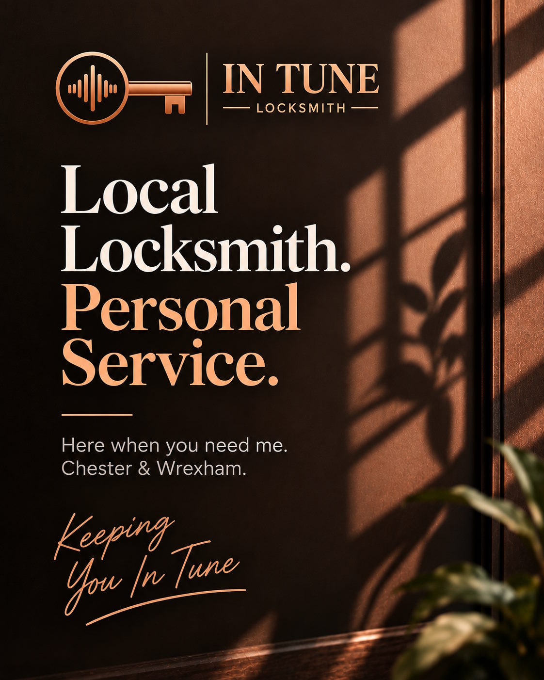 Locksmith carefully working on a residential door lock